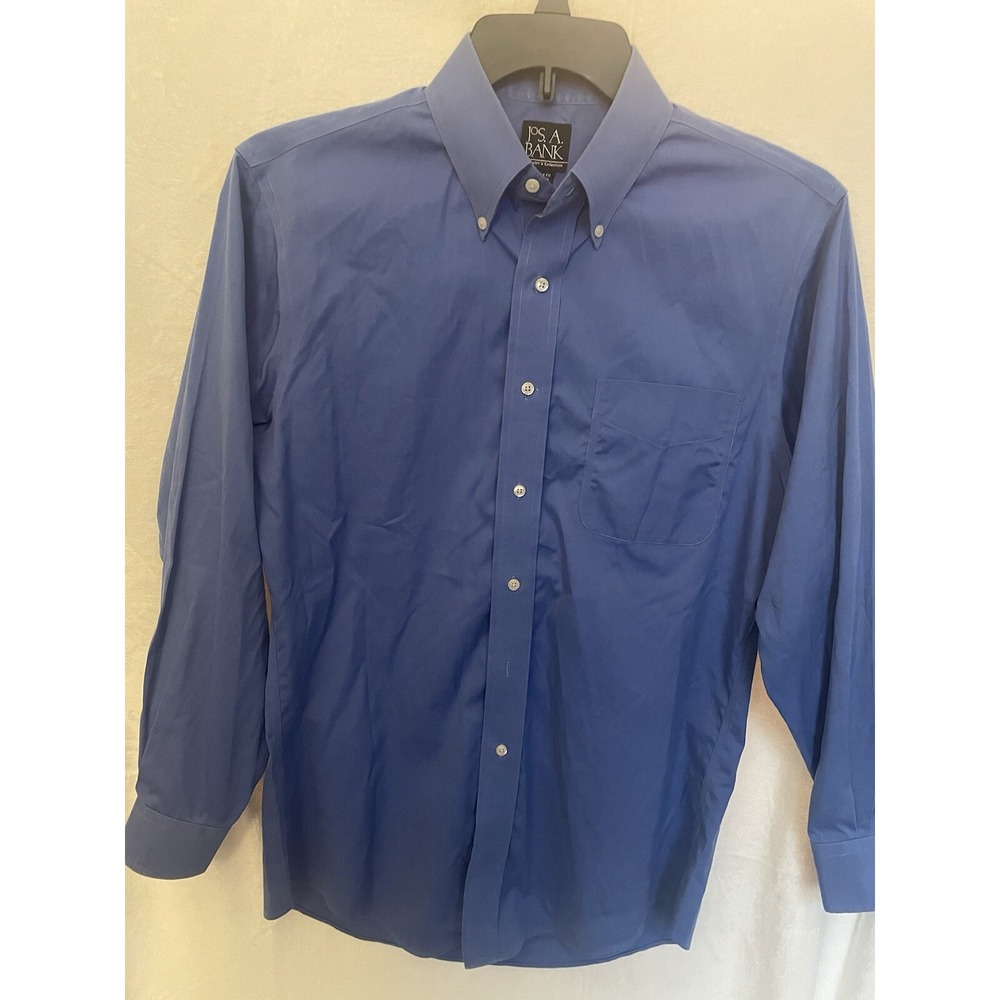 Jos‎ A Banks Men's Shirt Blue 15.5 33